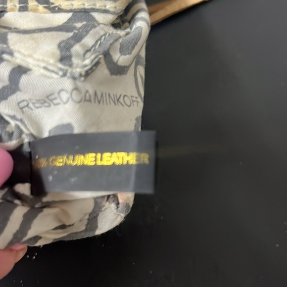 Rebecca Minkoff Mini MAC Tan leather Crossbody Gold Hardware fringe on zippers - Picture 12 of 12